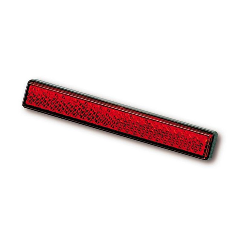 Universal B-Seen reflector. Rectangular. 100x13mm. Red
