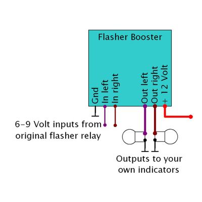 Spänningshöjare blinkers Axel Joost Elektronik Flasher Booster
