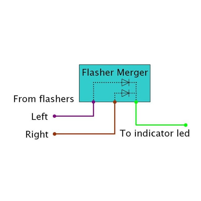 Blinkersmodul gemensam indikeringslampa Axel Joost Elektronik Flash Merger