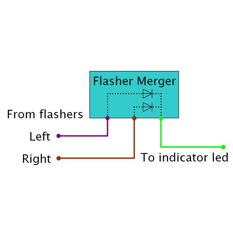 Blinkersmodul gemensam indikeringslampa Axel Joost Elektronik Flash Merger