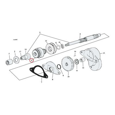 Drev startmotor Spyke 400011 kraftig Big Twin 65-88