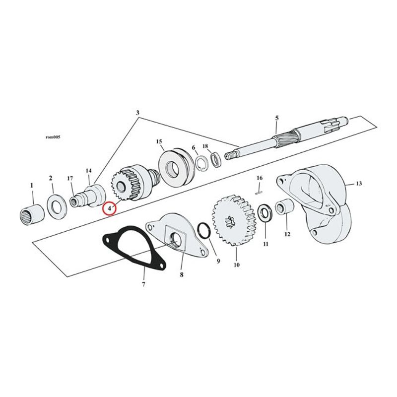 Drev startmotor Spyke 400011 kraftig Big Twin 65-88