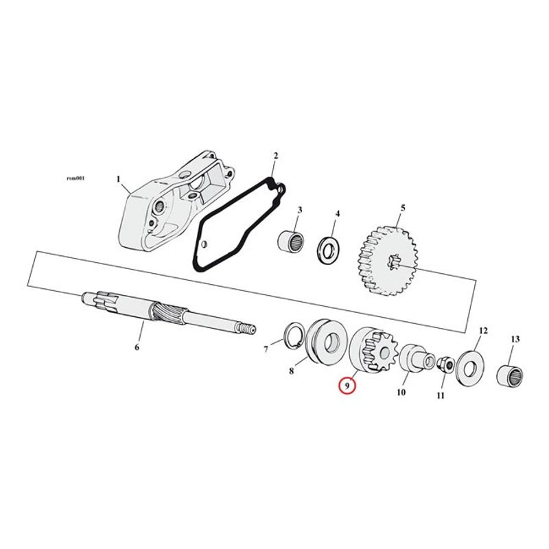 Drev startmotor Spyke 400011 kraftig Big Twin 65-88