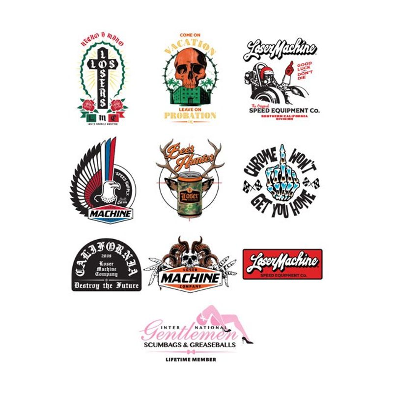 Loser Machine Stickers Ix Your Bike, Fridge, Window Or Whatever You Pl