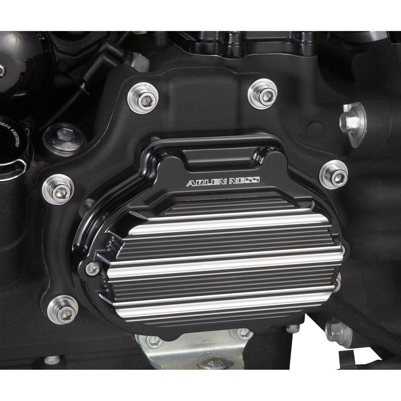 Kåpa växellåda Arlen Ness 10-Gauge blank svart Softail 07-17