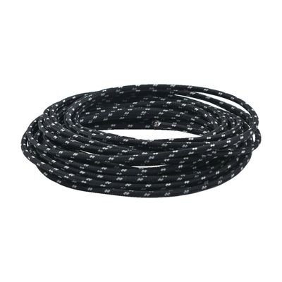 Classic cloth covered wiring, 25ft. roll. White/black
