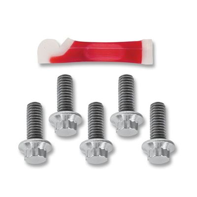 Skruvsats bromsskiva fram Performance Machine PM 5/16-1x7 polerad 84-UP