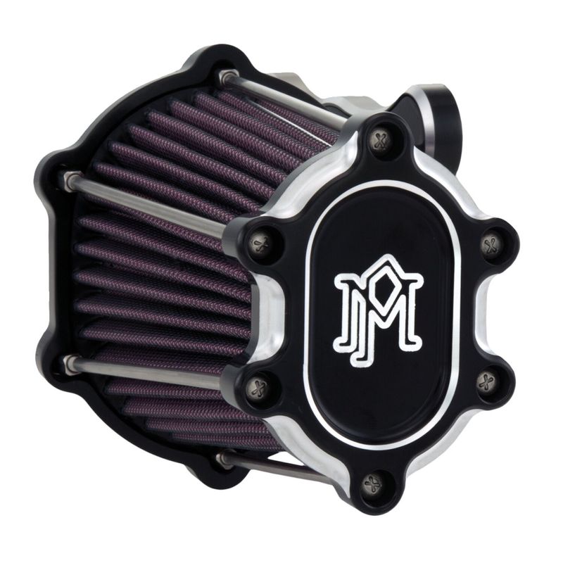 Luftfiltersats Performance Machine 0206-2050-BM PM FASTair CC svart Softail 16-17