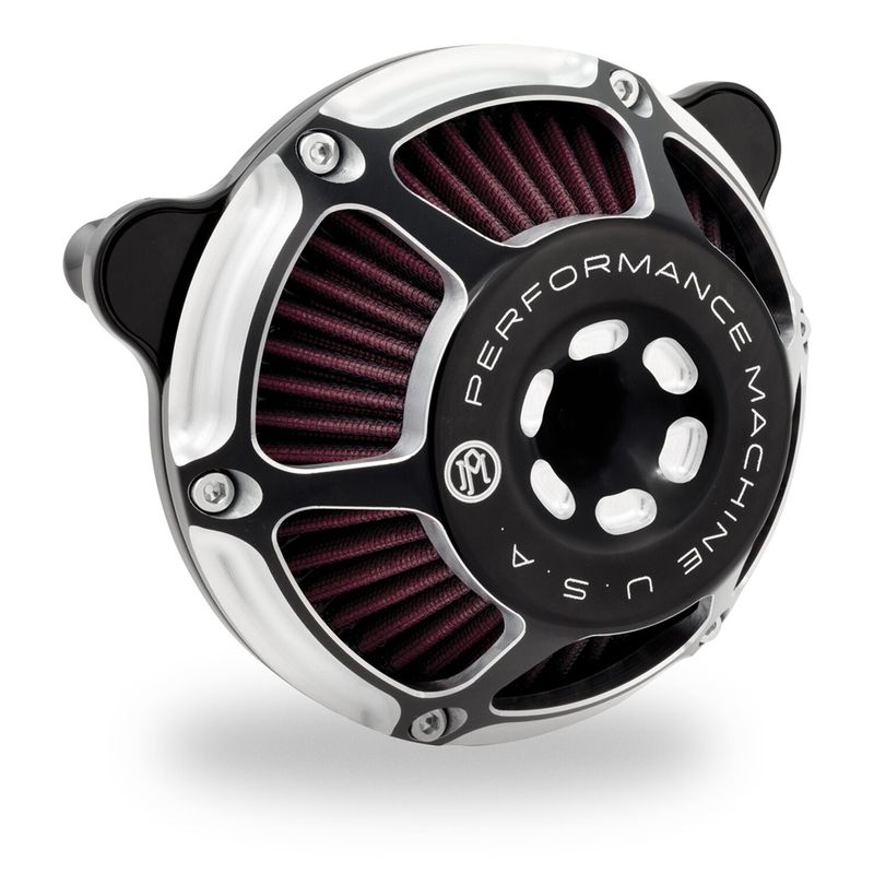Luftfiltersats Performance Machine 0206-2080-BM PM Max HP svart XL Sportster 91-22