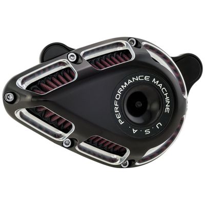 Luftfiltersats Performance Machine 0206-2114-BM PM Jet CC svart XL Sportster 91-22