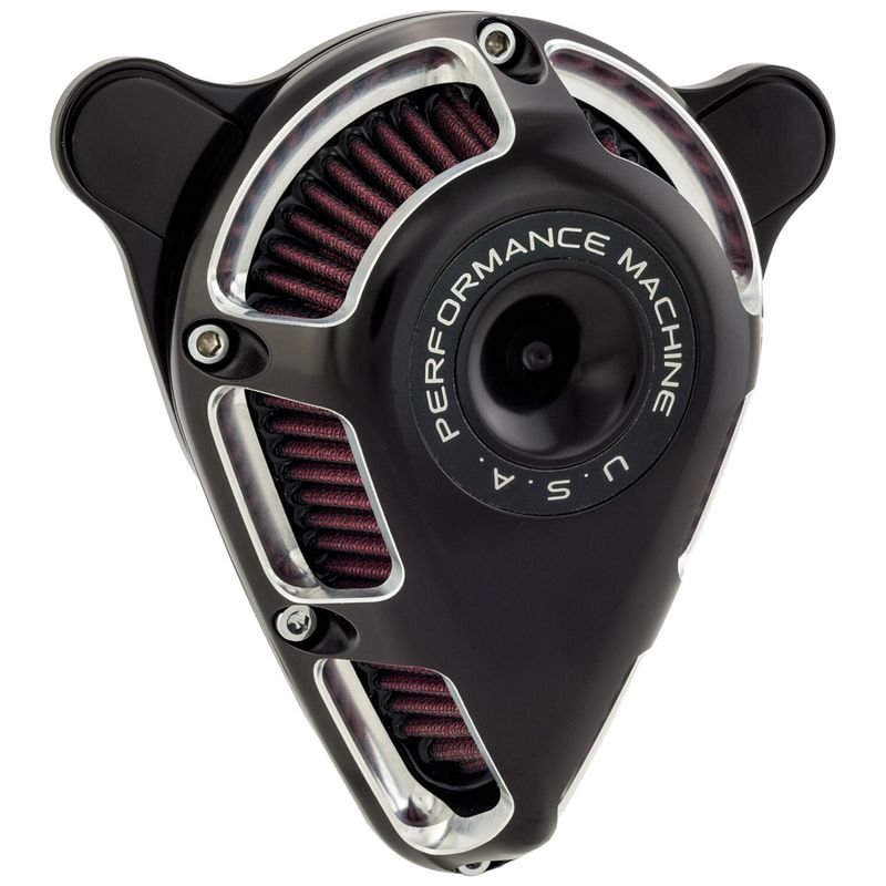 Luftfiltersats Performance Machine 0206-2114-BM PM Jet CC svart XL Sportster 91-22