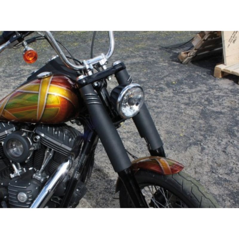 Kåpor gaffelrör EMD Bombshell 49 övre svart Dyna with 49mm fork tubes 06-17 FTC/B49/BC