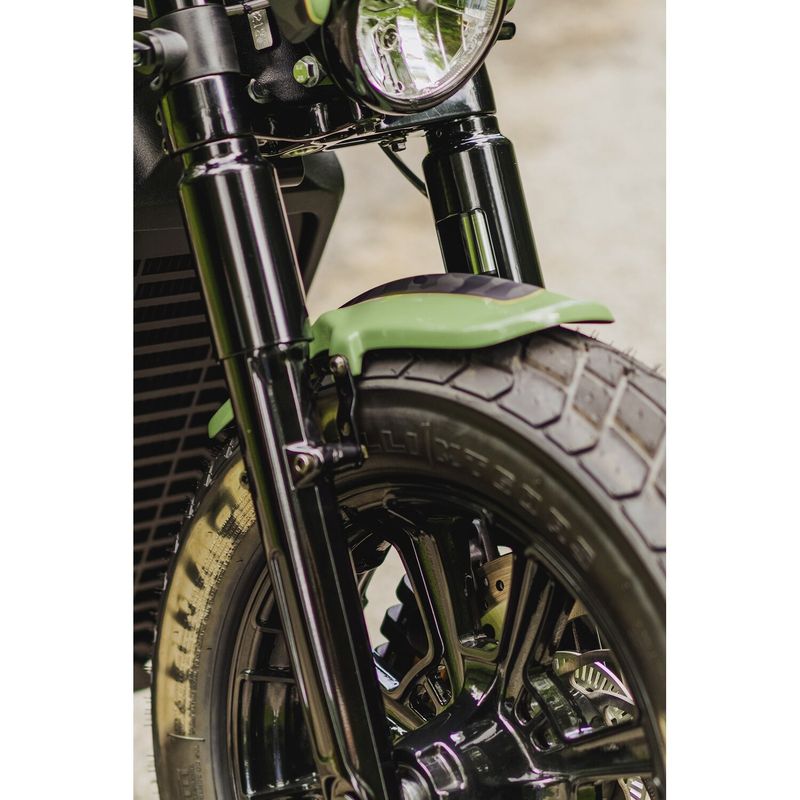 Framskärm Cult-Werk Old School blanksvart Indian Scout 15-24