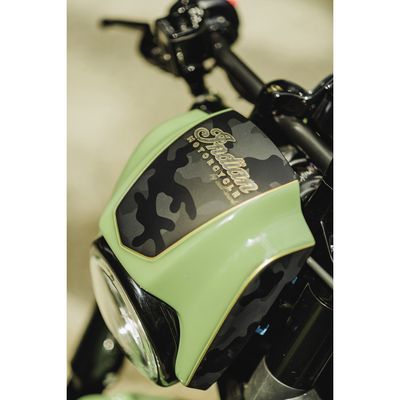 Mask strålkastare Cult-Werk NRS Style blanksvart Indian Scout Bobber 18-24