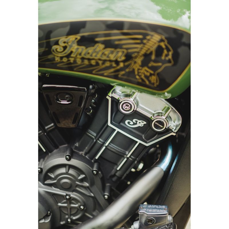 Kåpa kamaxel Cult-Werk blanksvart Indian Scout 17-24 (4-pack)