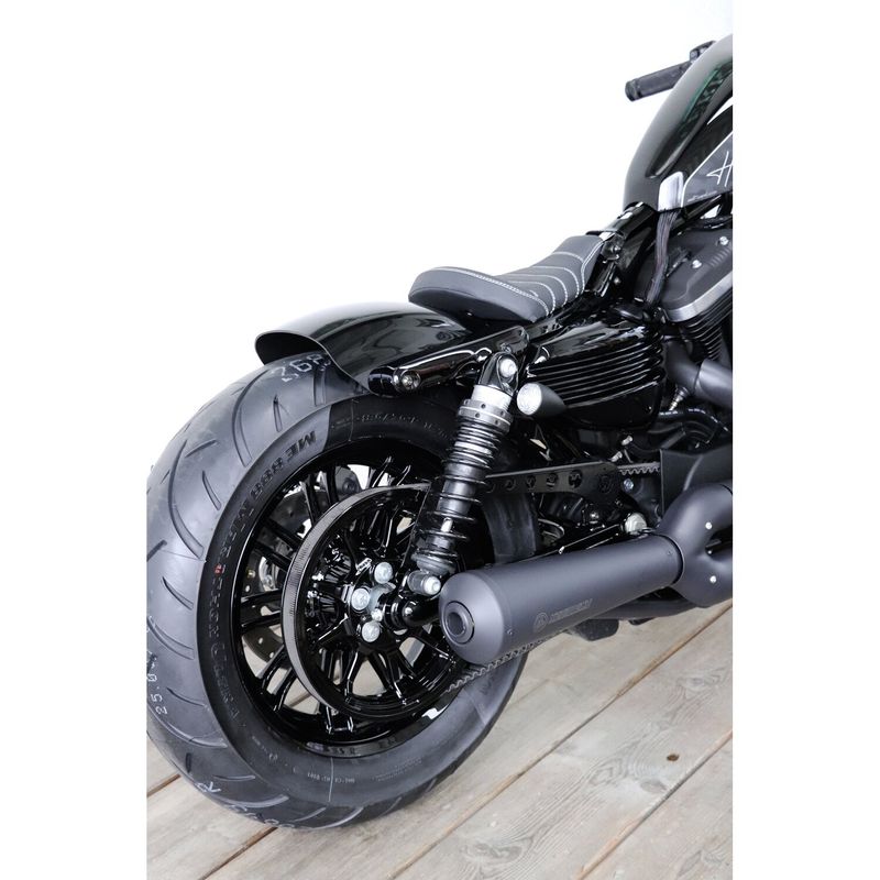 Bakskärm Cult-Werk Low blanksvart XL Sportster 04-22