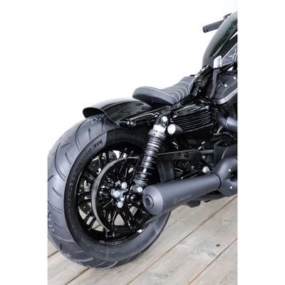 Bakskärm Cult-Werk Low blanksvart XL Sportster 04-22