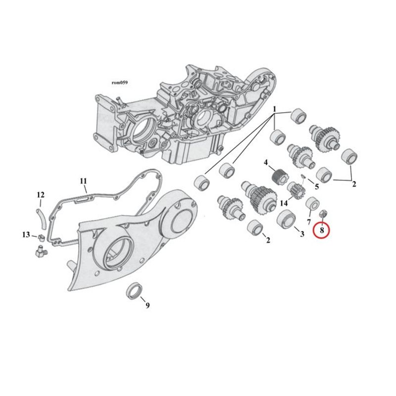 Mutter pinjongdrev MCS Big Twin 93-99 (5-pack)