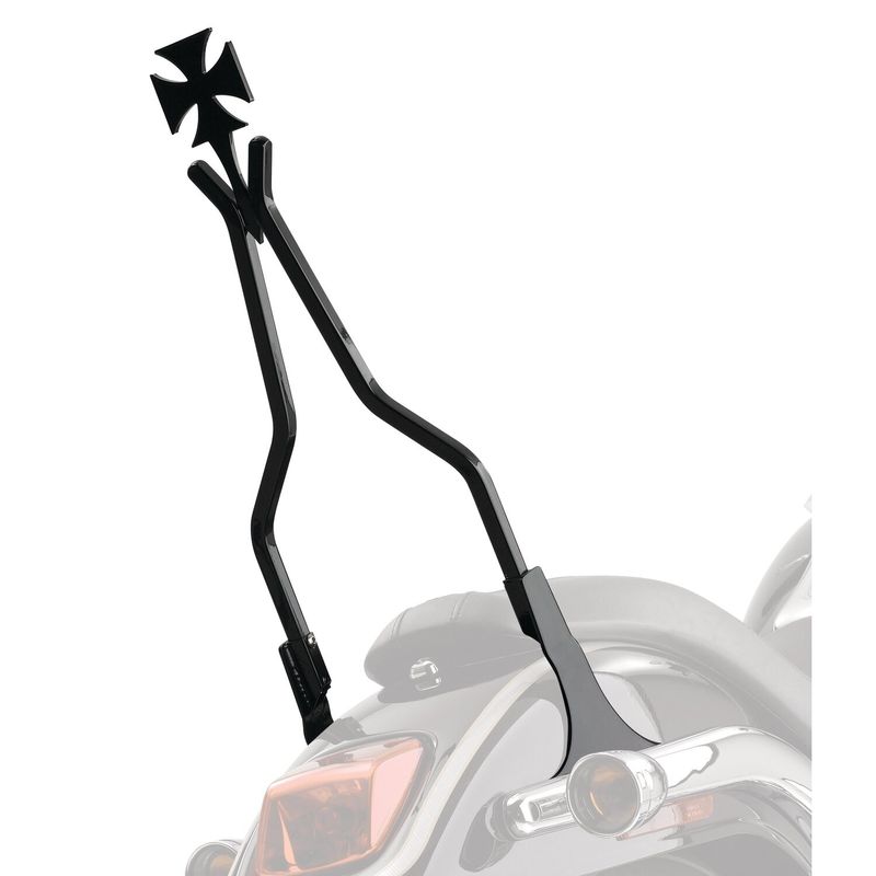 Sidoplattor sissybar fasta Cycle Visions svart FXSTD 00-07