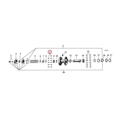 Lagerrullar pinjongaxel vevhus/svänghjul MCS +.0010" (28-pack)