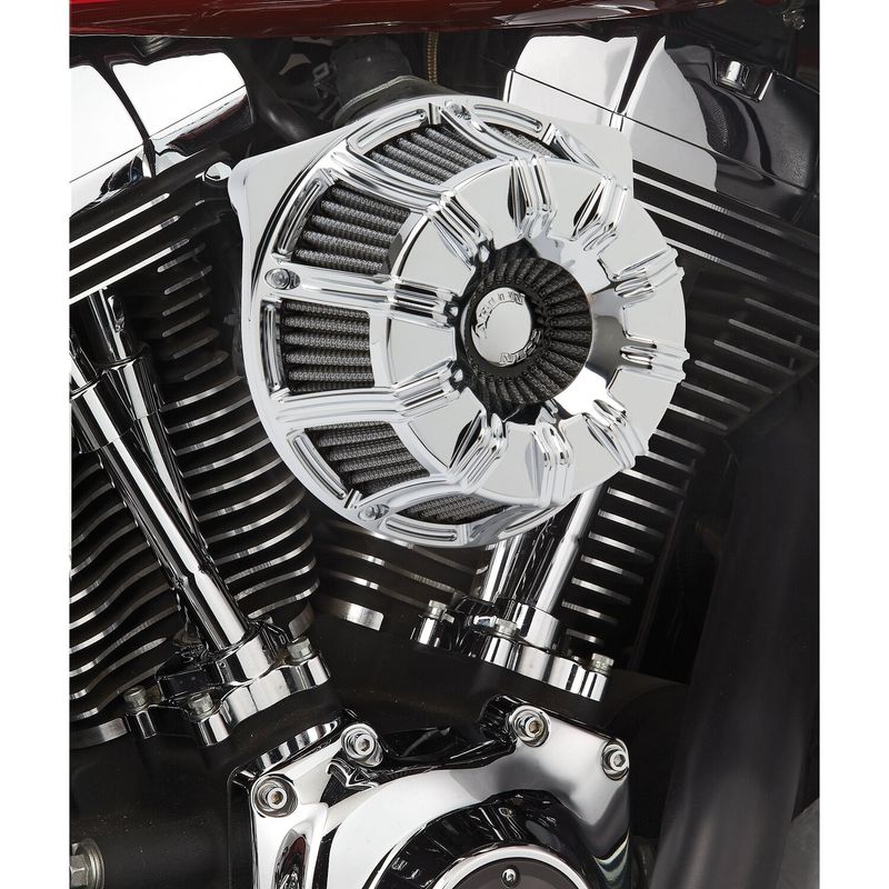 Luftfiltersats Arlen Ness 10-GAUGE krom CV carb Twin Cam 99-06 m.fl.