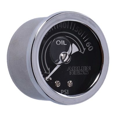 Oljetrycksmätare Arlen Ness 1-1/2" grå