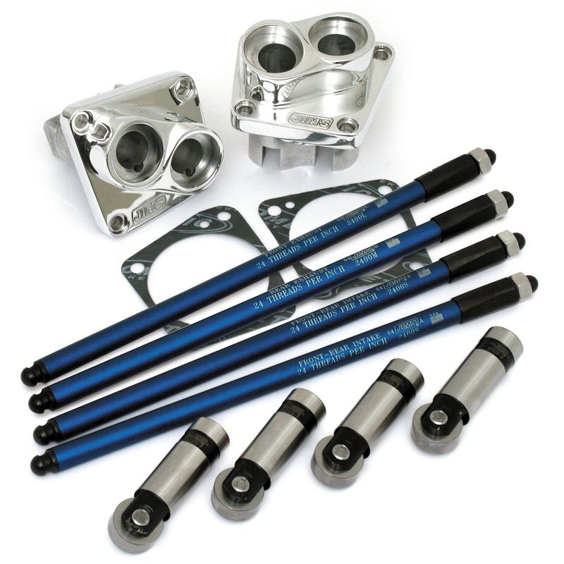 Stötstång Jims Powerglide Tappets Blocks krom Shovelhead 66-84