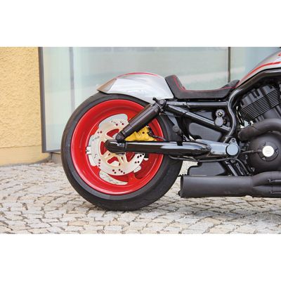 Kåpa hjulaxel bak Cult-Werk blanksvart V-Rod, Night Rod, Night Rod
