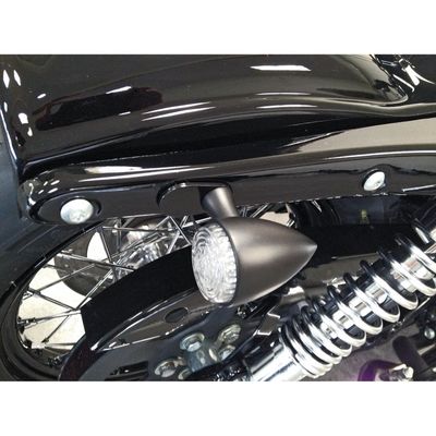 Monteringssats blinkers bak Cult-Werk svart Most Softail, Dyna, XL Sportster (2-pack)
