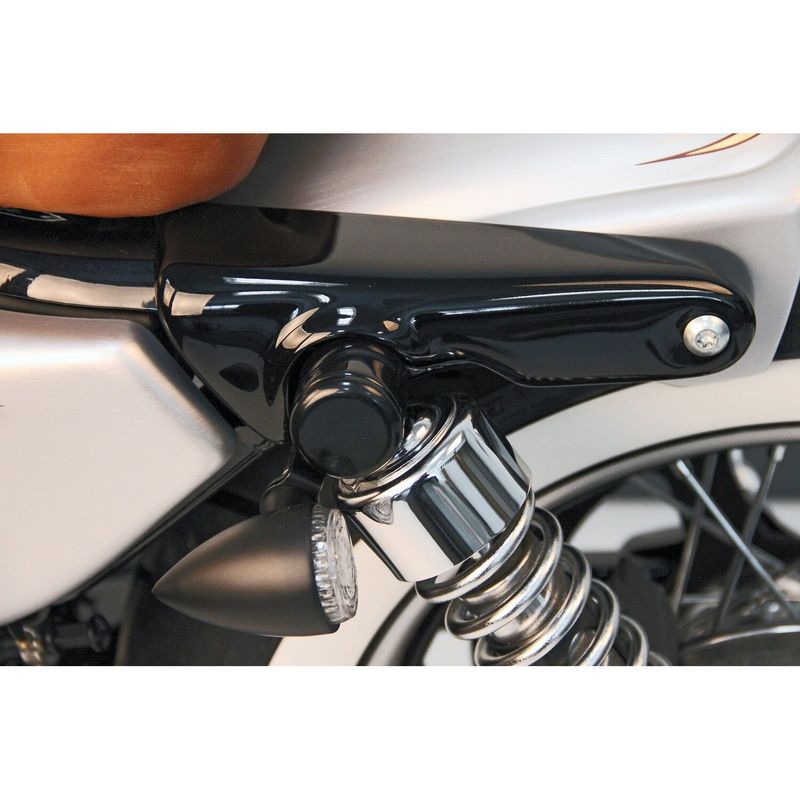 Kåpor skärmstag Cult-Werk blanksvart kort XL Sportster 04-22 (2-pack)
