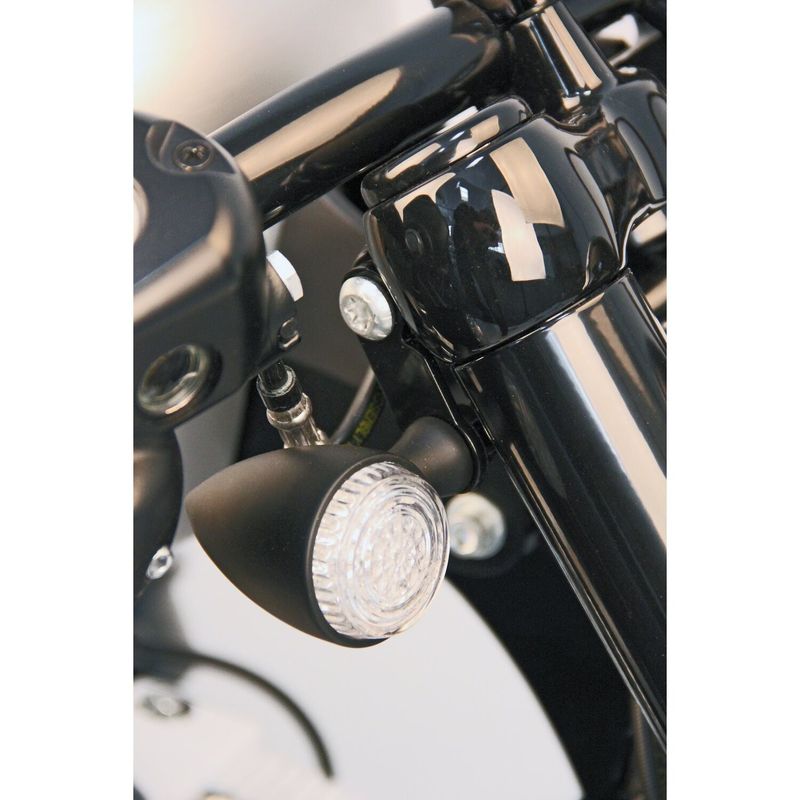 Blinkersfäste fram Cult-Werk svart XL Sportster 86-15 (2-pack)