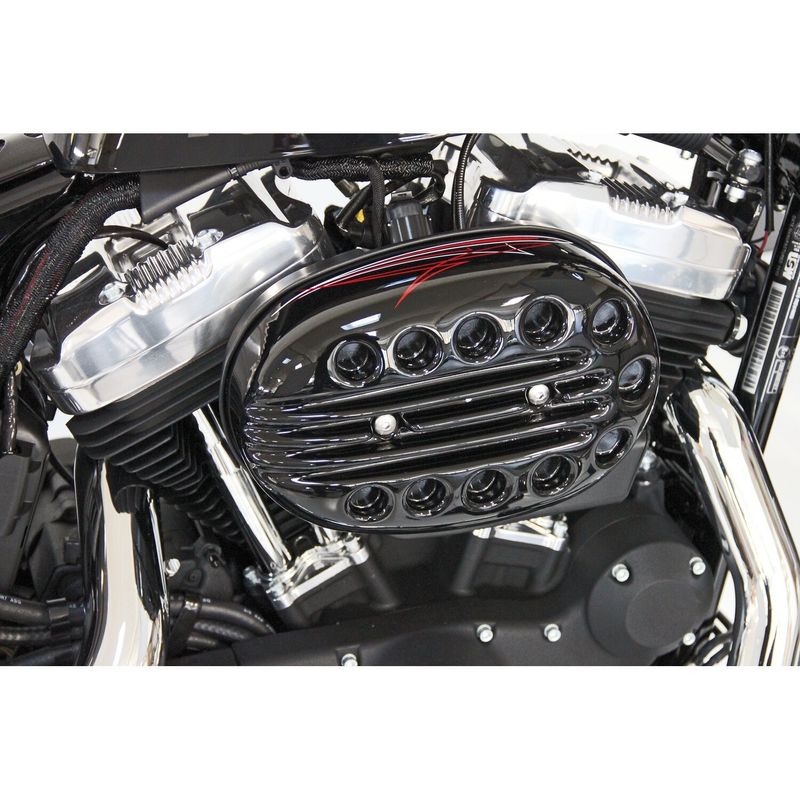 Luftfilterlock Cult-Werk spårad blank XL Sportster with stock oval