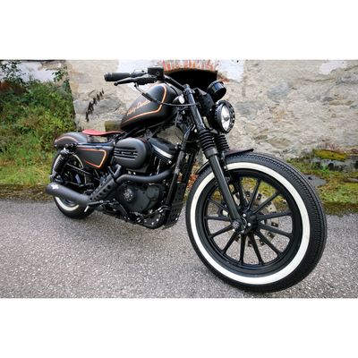 Spoiler Cult-Werk Old School blanksvart stål XL Sportster 04-22