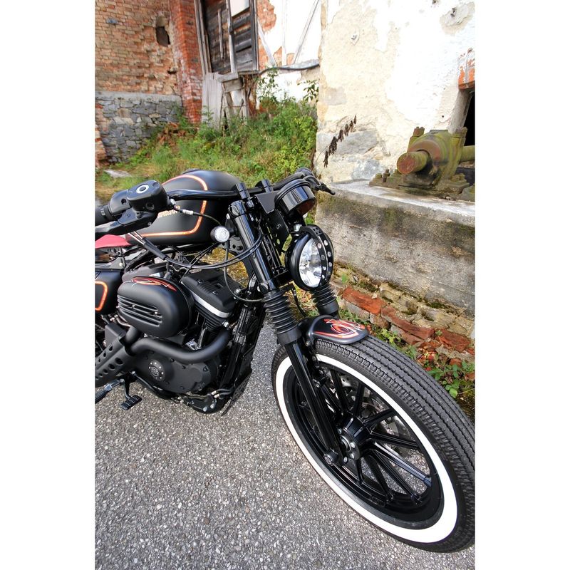 Framskärm Cult-Werk Bobber mattsvart XL Sportster 11-22