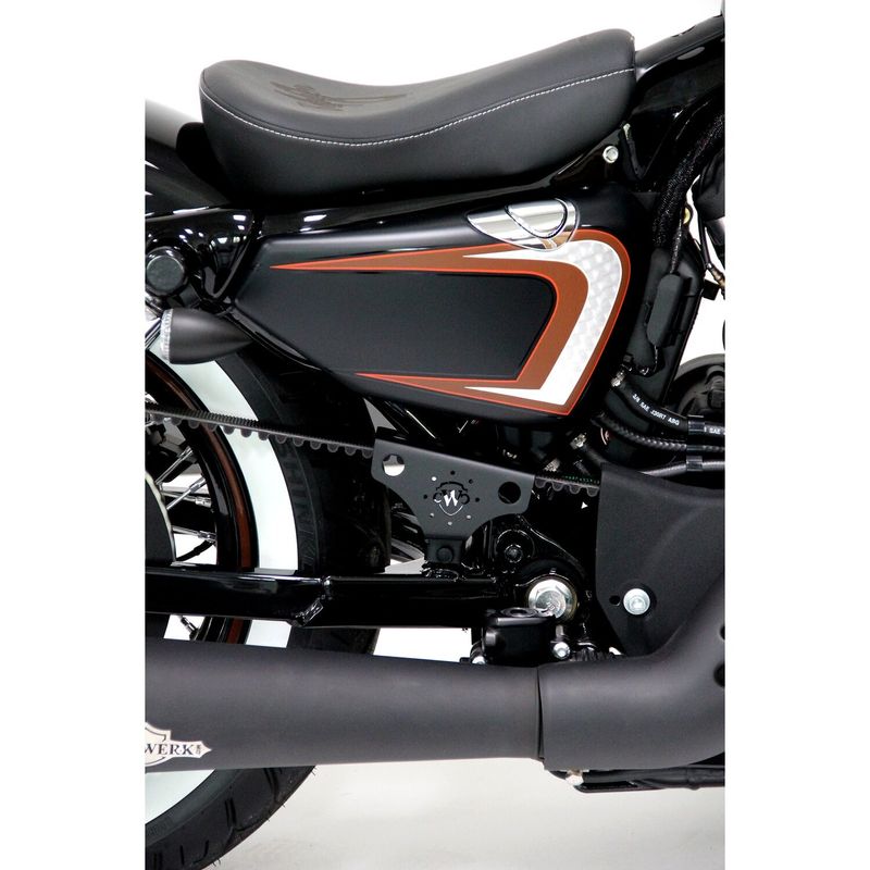 Skydd rem Cult-Werk övre kort svart XL Sportster 04-22