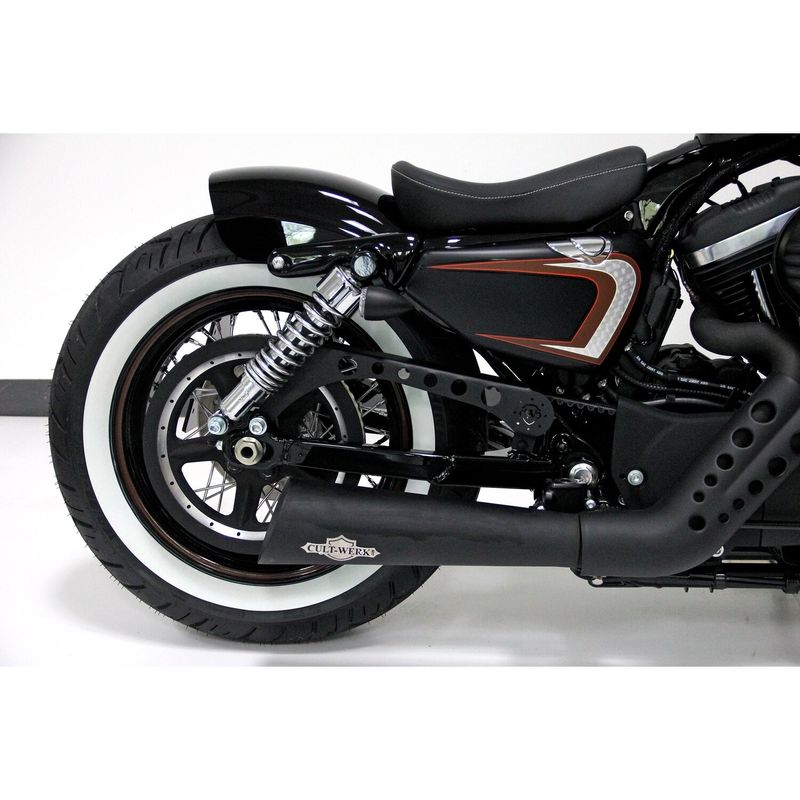Skydd rem Cult-Werk övre lång svart XL Sportster 04-22