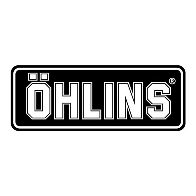 Dekal Öhlins svart vit 210mm x 79mm