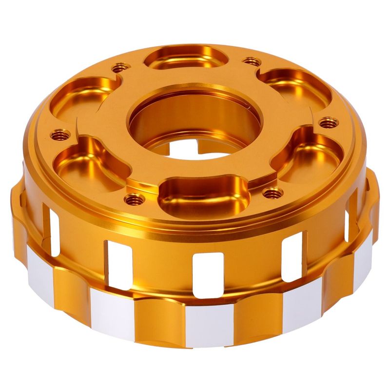 Kopplingskorg Trask Performance M8 billet anodiserad guld Softail 18-26