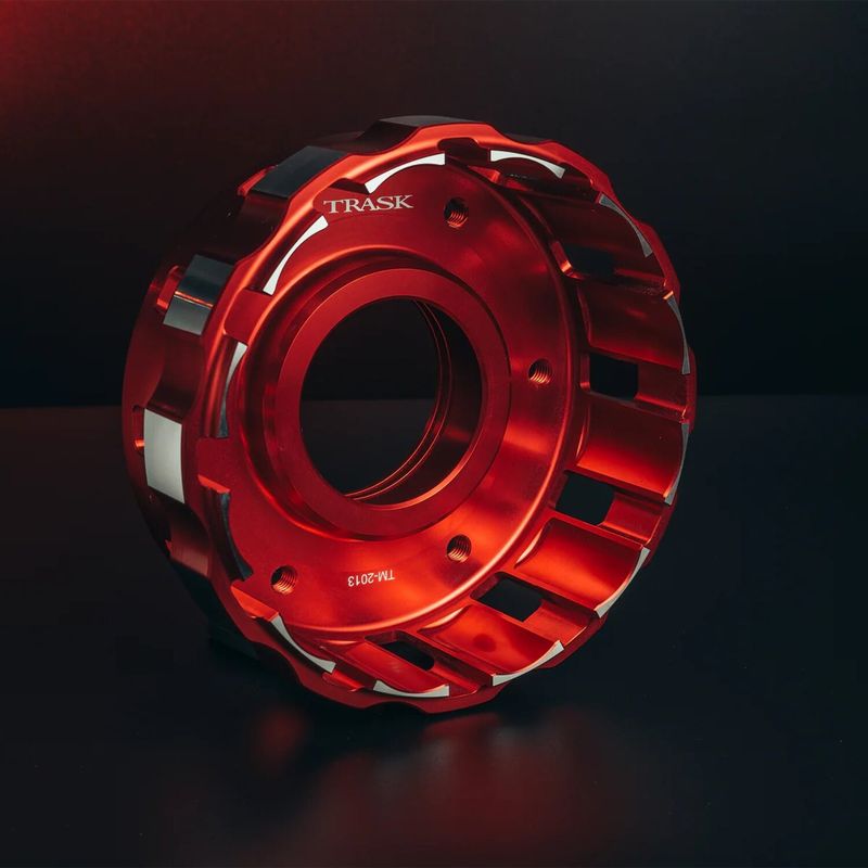 Kopplingskorg Trask Performance anodiserad röd Twin Cam 07-17