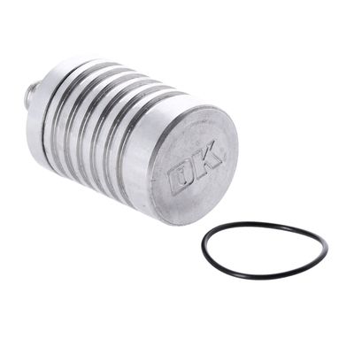 DK Custom Products, 4 stage billet catch can. Clear