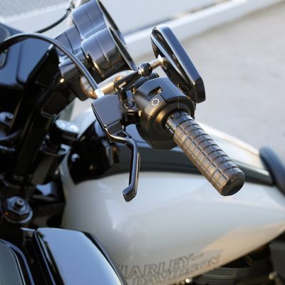 Handtagssats styre Arlen Ness Method svart Softail . With cable clutch (2-pack)