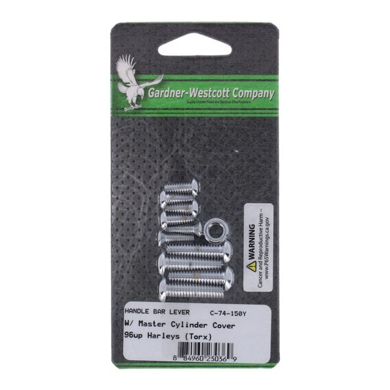 Skruvsats Gardner-Westcott krom Softail, Dyna 96-17