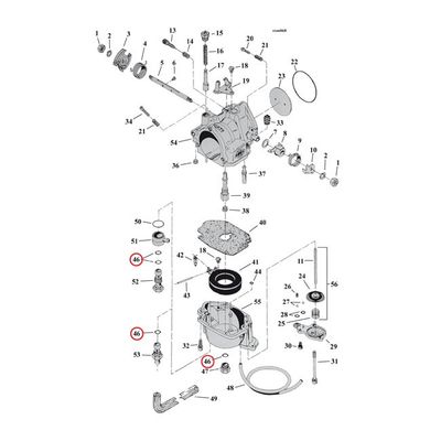 O-ring bränslenippel/flottörhusplugg S&S (10-pack)
