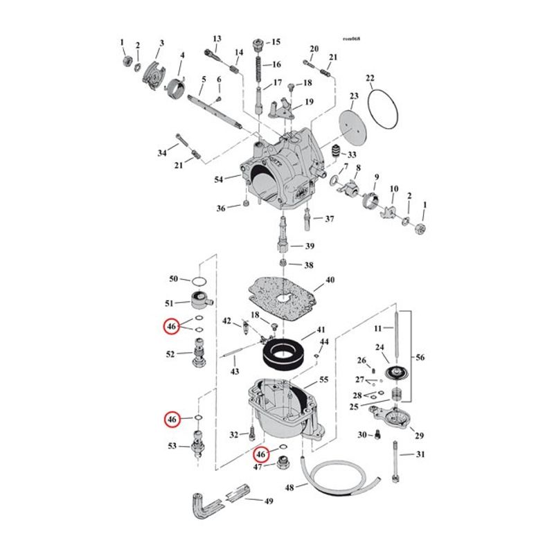 O-ring bränslenippel/flottörhusplugg S&S (10-pack)
