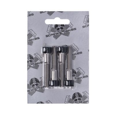 Skruvsats fram Screws4Bikes blank svart FLDE 18-20