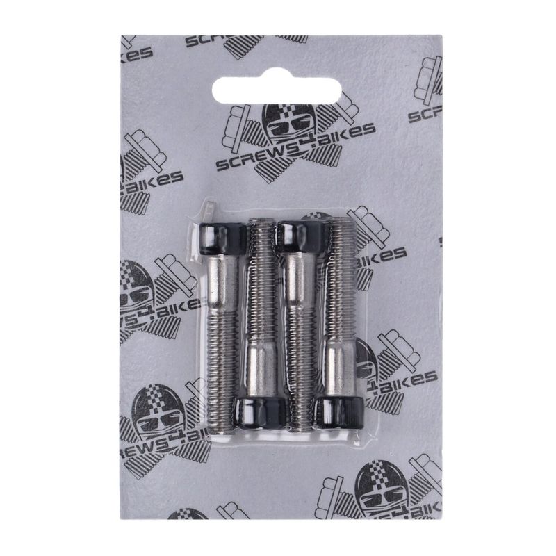 Skruvsats fram Screws4Bikes blank svart FLDE 18-20