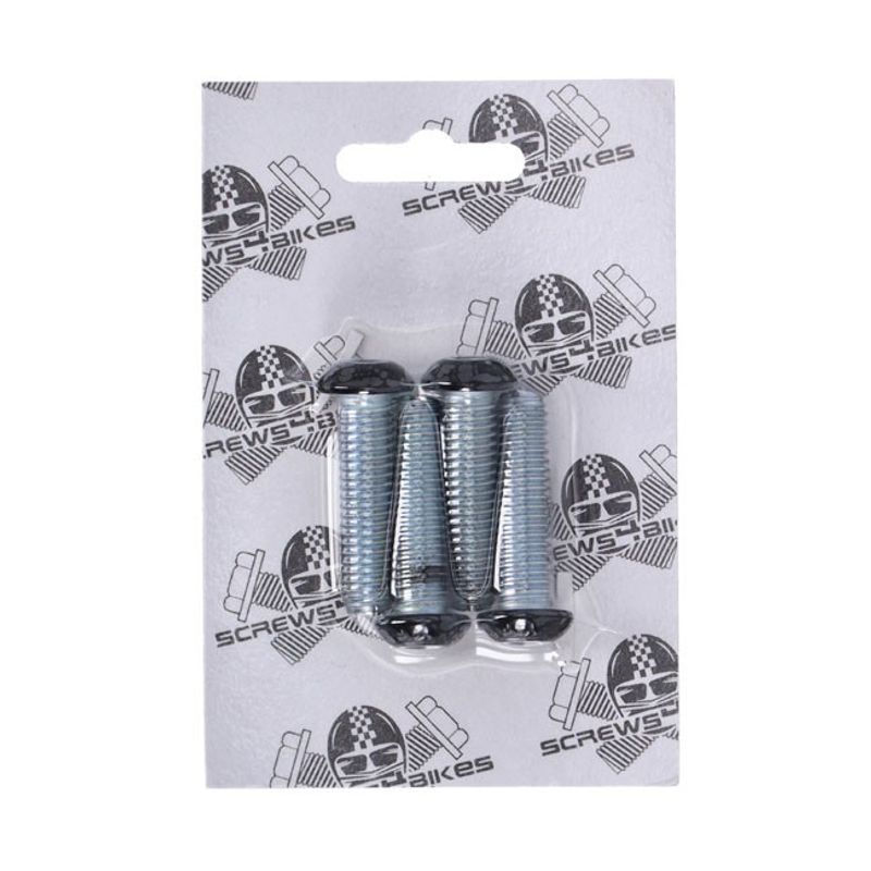 Skruvsats fram Screws4Bikes 4x SH blank svart stål XL Sportster 04-20 GK.HD.4.sw