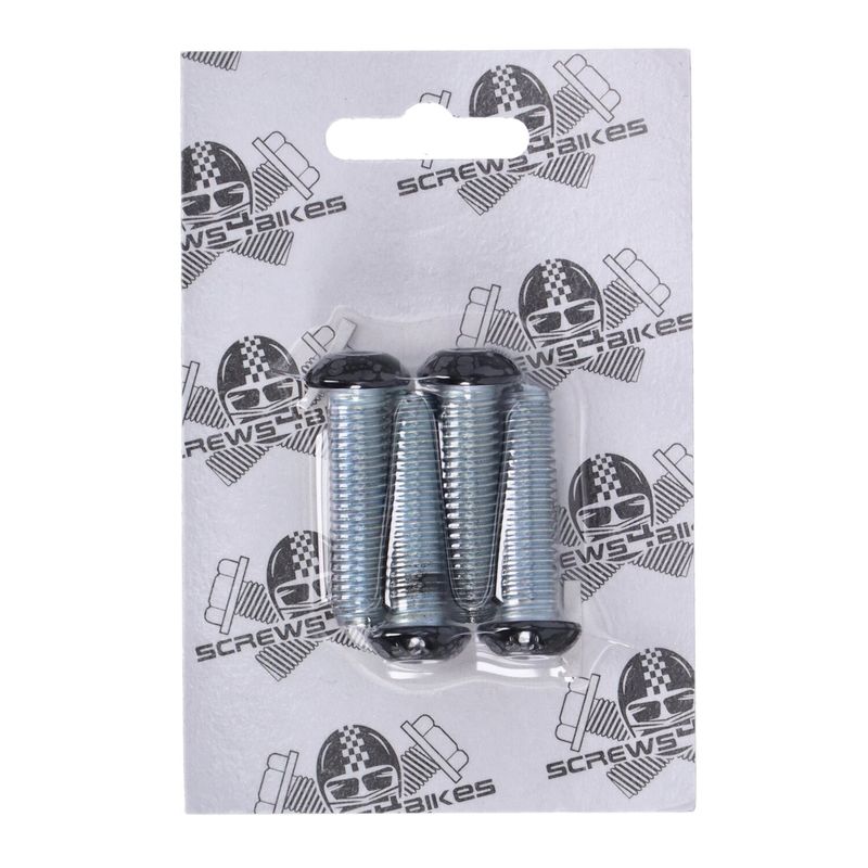 Skruvsats fram Screws4Bikes 4x SH blank svart stål XL Sportster 04-20 GK.HD.4.sw