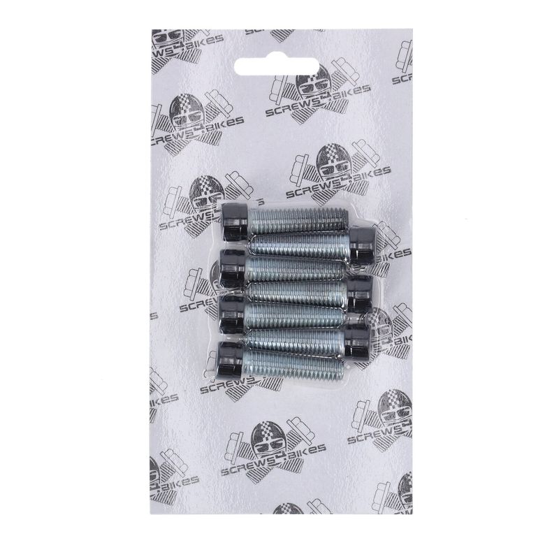 Skruvsats fram Screws4Bikes 6x SH blank svart XL Sportster 04-20