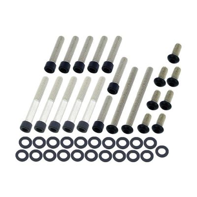 Skruvsats Screws4Bikes matt svart Dyna 99-05